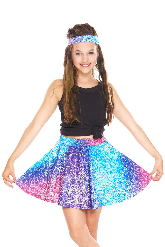 Glitter Mirror Skater Skirt
