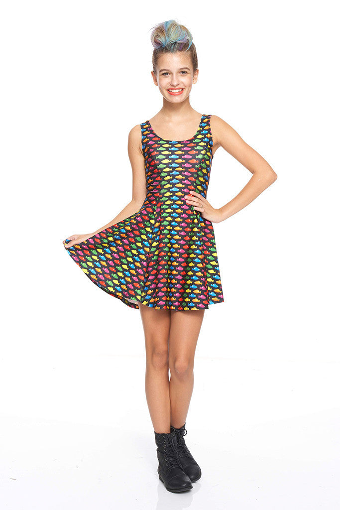 Candy Crush Fishes Skater Dress