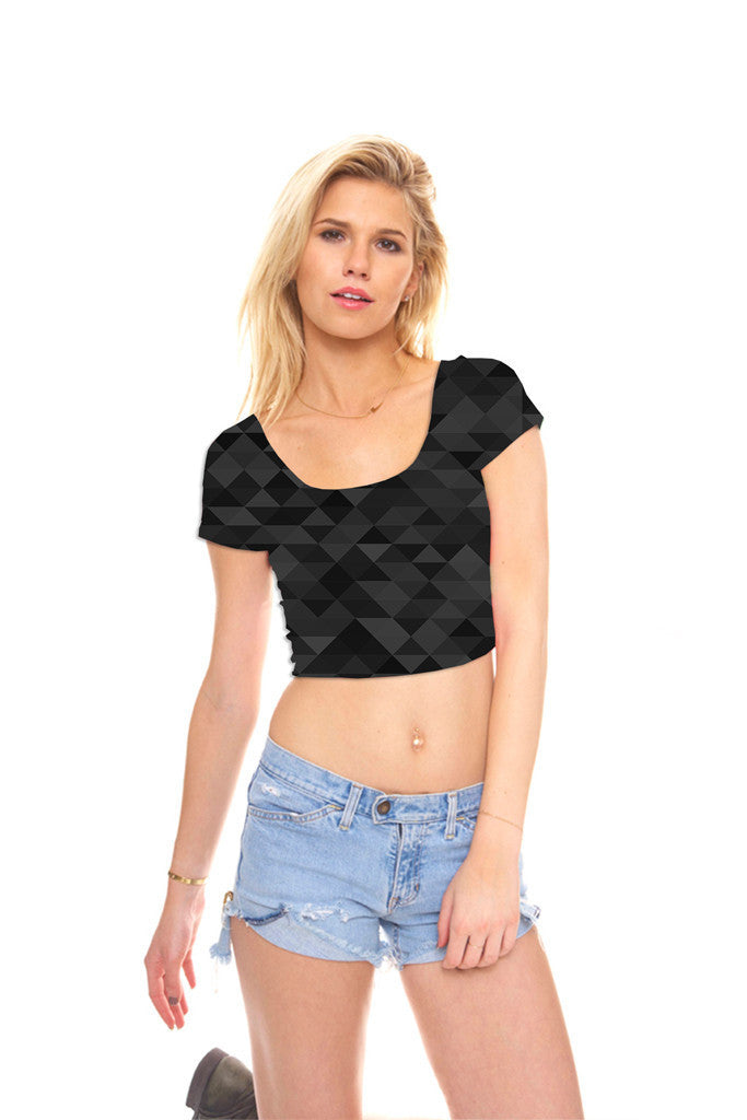 Black Triangles Crop Top