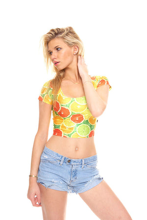 Womens Citrus Crop Top