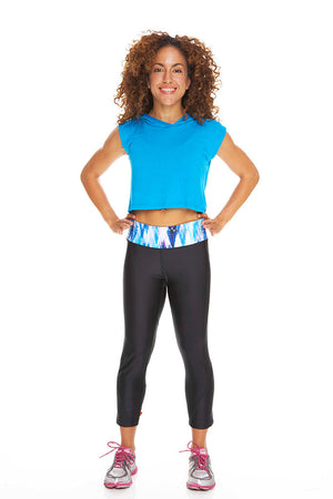 Womens Performance Snow Dream Waistband Capri Leggings