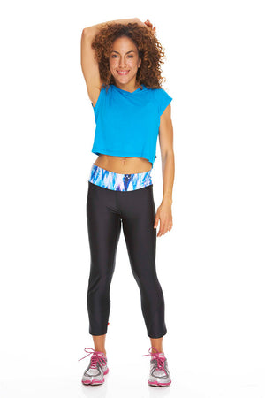 Womens Performance Snow Dream Waistband Capri Leggings