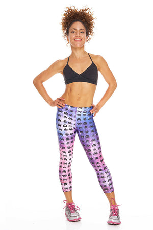 Womens Space Nuggets Performance Capri Leggings