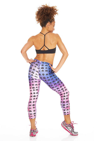 Womens Space Nuggets Performance Capri Leggings