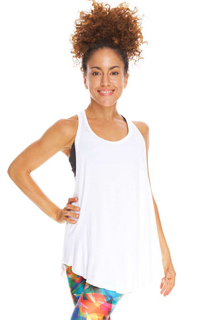 White Performance Racerback Tank
