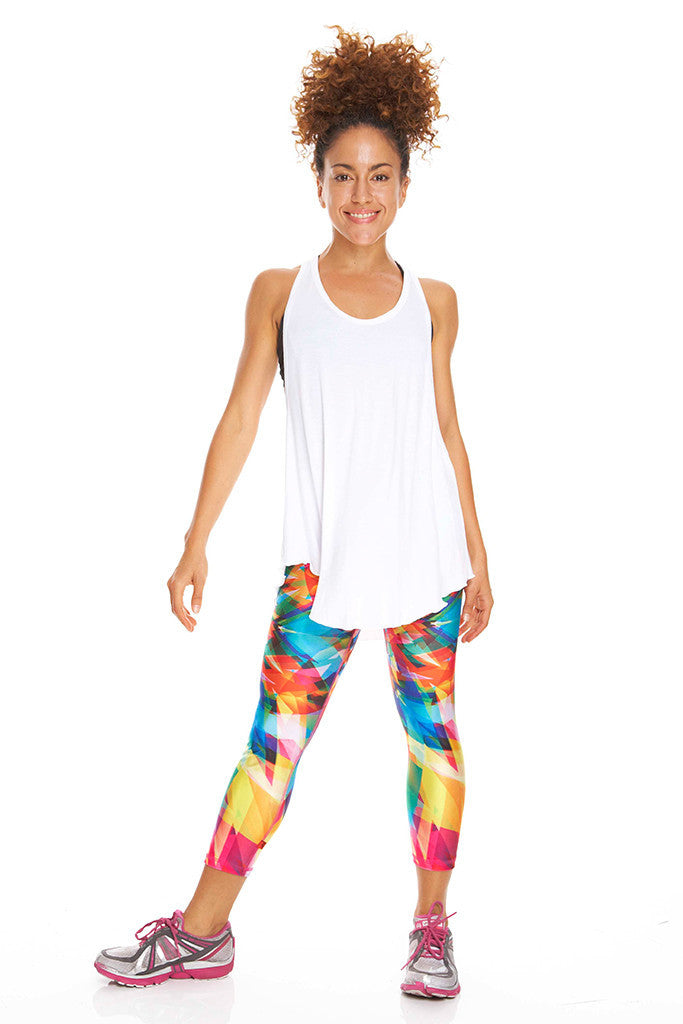 White Performance Racerback Tank