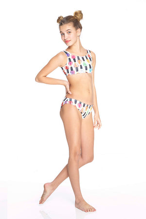 Nail Polish Sports Bra Bikini