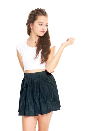 Black Snake Skater Skirt