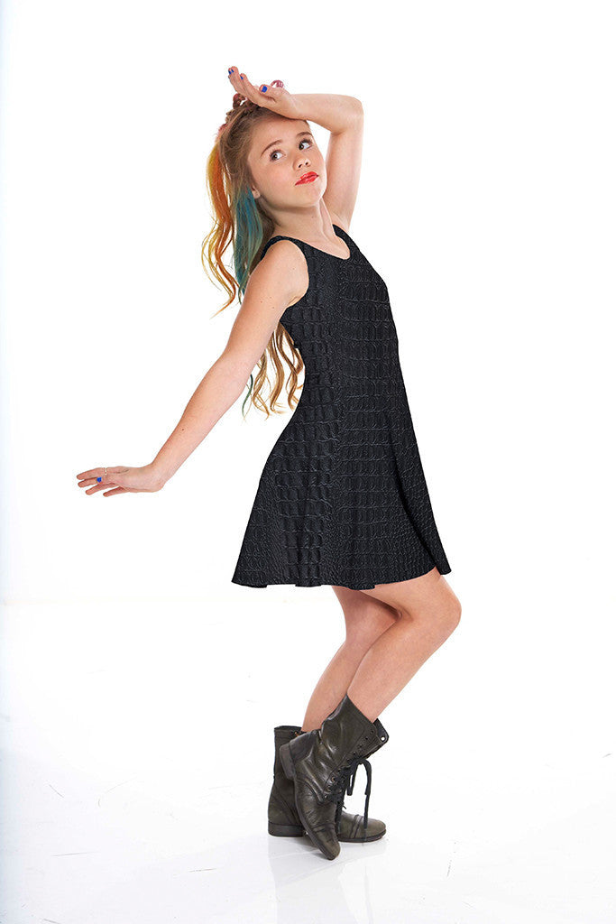 Croc Noir Skater Dress