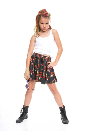 Black Holiday Lights Skater Skirt