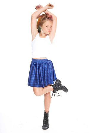 Navy Cable Knit Skater Skirt