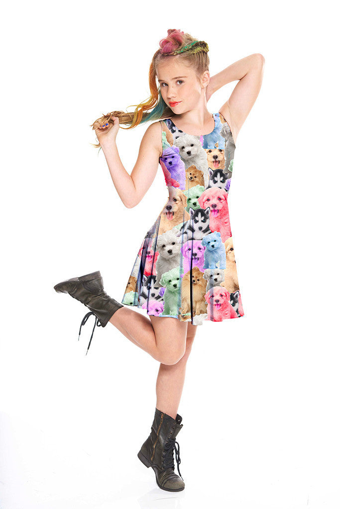 Puppies Skater Dress