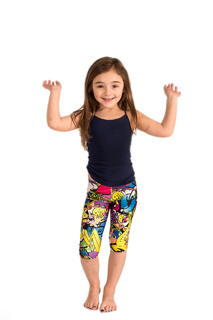 Kids Cartoon Capri Leggings