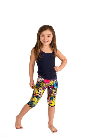 Kids Cartoon Capri Leggings