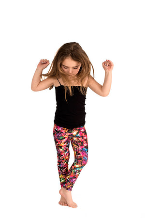 Kids Multi Holiday Lights Leggings