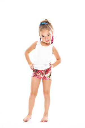 Pink Floral Dance Shorts