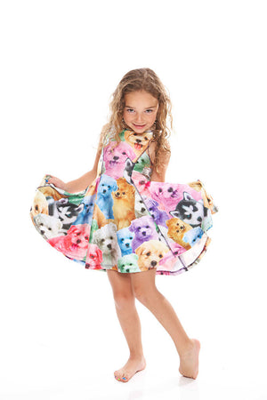 Kids Puppies Skater Dress