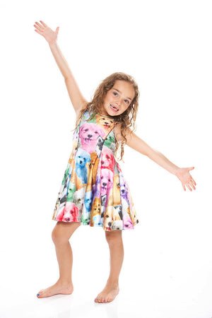 Kids Puppies Skater Dress