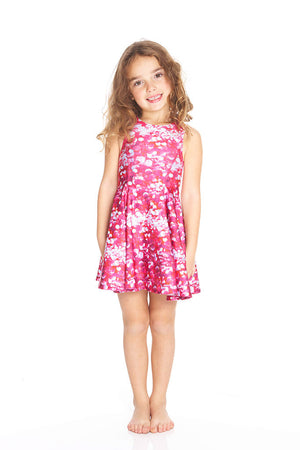 Kids Pink Sequins Skater Dress
