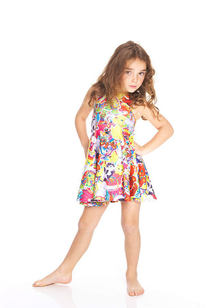 Stickers Skater Dress