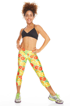 Womens Citrus Performance Capri Leggings