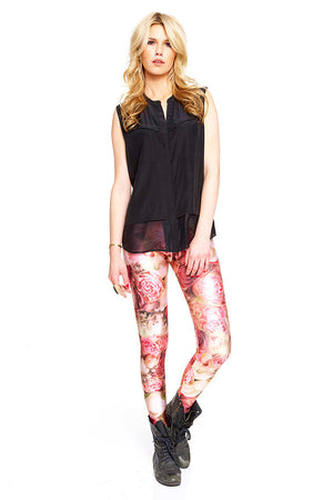 Pink Floral Leggings