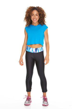 Womens Performance Snow Dream Waistband Capri Leggings