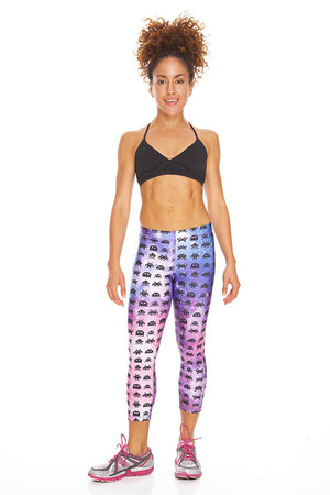 Womens Space Nuggets Performance Capri Leggings