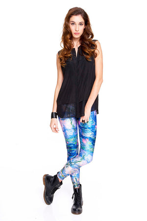 Womens Water Lilies Leggings